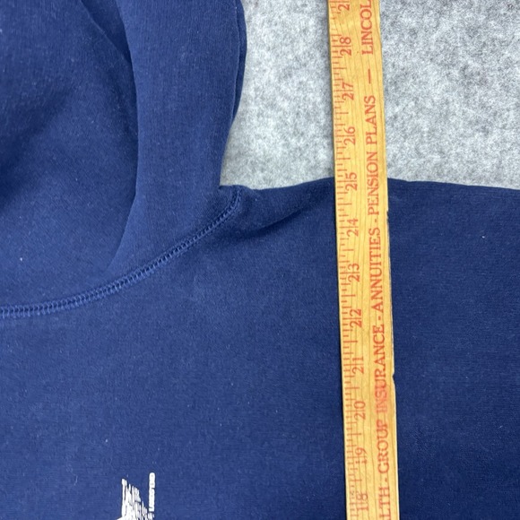 Lands End Serious Sweats Crewneck Sweater Mens XL Blue Lighthouse Print - Picture 3 of 7